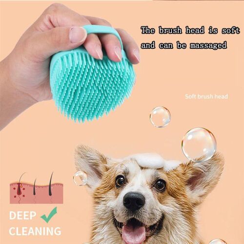 Soft Silicone Dog Brush Pet Shampoo Massager Bath Brush Bath