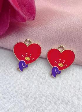 10 PCS Pack Alloy Drops Cute Animal Dog Charm Pendant Neckla