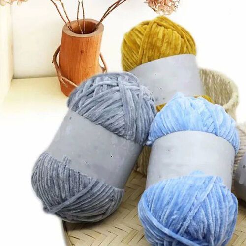 1Pc 100g Velvet Yarn For Hand Knitting Chenille Crochet Yarn