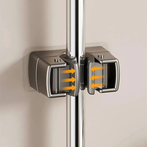 Wall Mounted Mop Holder Hook Self adhesive Mop Organizer Rac