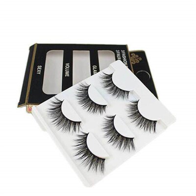 Mink Hair Eyelashes 3D Long Natural False Eye Lashes假眼睫毛