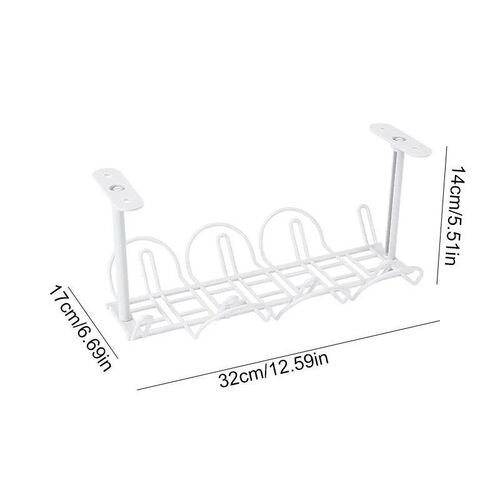Home Organizer Under Table Storage Rack Cable Holder Storage