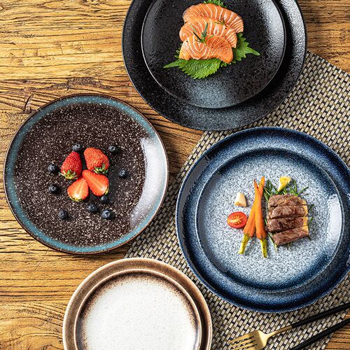 Japanese ceramic plates dish tray disc tableware set