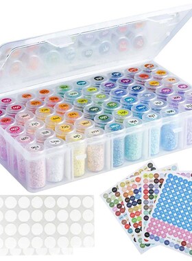 60 Bottles Diamond Painting Container Case With Color Number