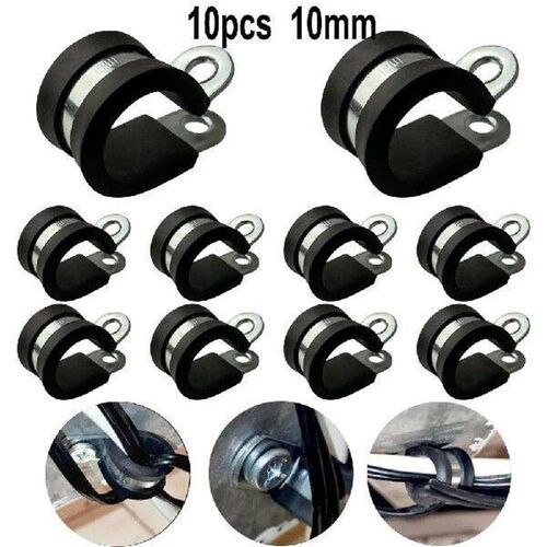 Fixed Rubber Lined Pipe Clamp Stainless Steel Temperature