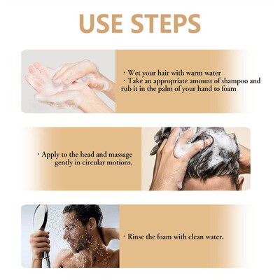 Shampoo for men, gentle and refreshing, nourishes the hair,