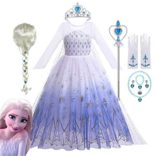 Frozen Elsa Princess Girls Dresses Carnival Party Children B