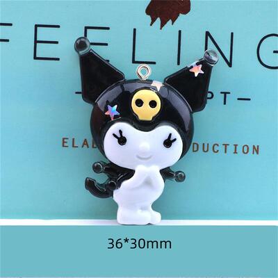 10Pcs Cartoon Star Sequin Animal Resin Pendant Trinket Neckl