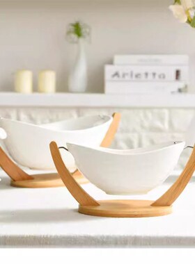 Bamboo Tray Household Restaurant Draining Fruit Basket Set L