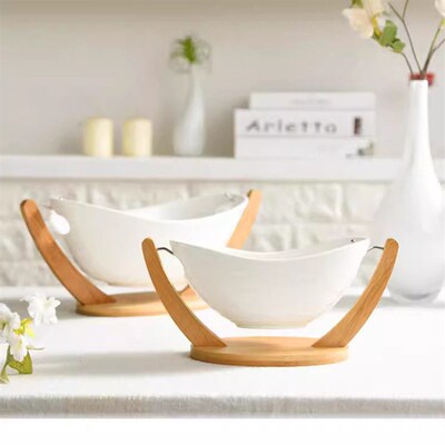 Bamboo Tray Household Restaurant Draining Fruit Basket Set L