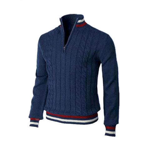 Thickened version Autumn and Winter Mens Quarter-Zip