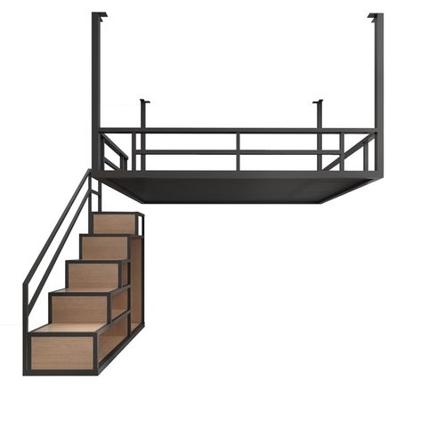 省空间多功能铁艺吊床小户型阁楼式床挂壁床悬挂式床loft高架床