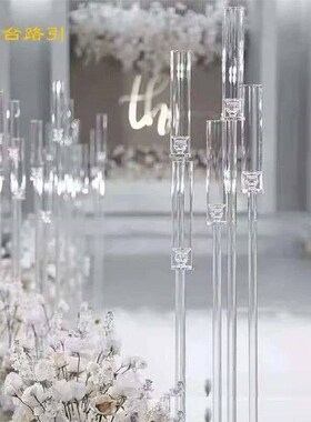 2/5/6/10 Wedding Decoration Centerpiece Candelabra Clear Can