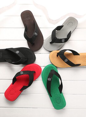 NEW 2021 Summer Men Slippers EVA Striped Flip Flops Beach Sa