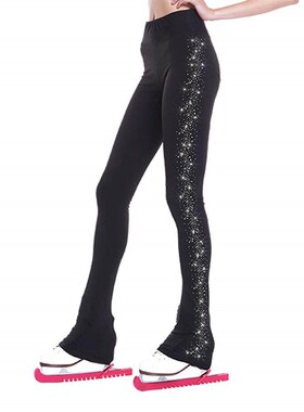 Womens Girls Ice Figure Skating Training Clothes Long Pant