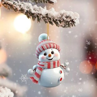 1pc Christmas Decoration Pendant 2D Acrylic Cartoon Christma