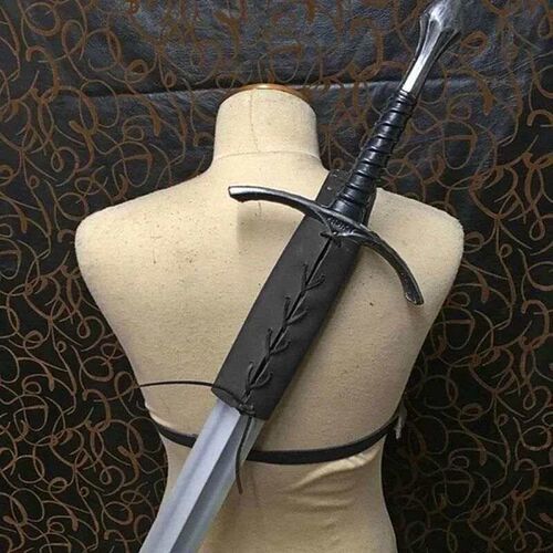 Medieval Sword Shoulder Back Sheath Scabbard Frog Holder For