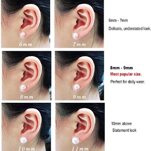 Stud Sli Natural Pearl 925 Sterling Real Freshwater Earrings