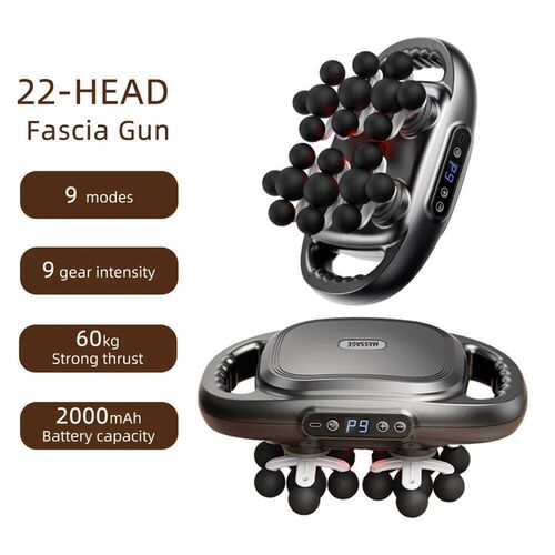 22-Head Fascia Gun High-Frequency Vibration Body Massage Gun