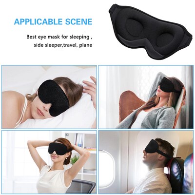 3D Sleeping Mask Block Out Light Soft Padded Sleep Mask For