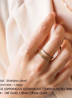 eManco Rhinestone Birthstone Stainless Steel Ring Luxury Jew