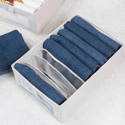 storage box 7 grids bra organizer foldable drawer organizer