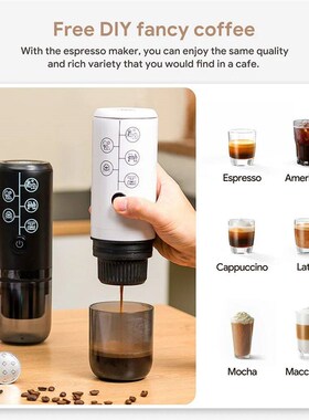 Portable USB Rechargeable Espresso Coffee Maker 17Bar Pressu