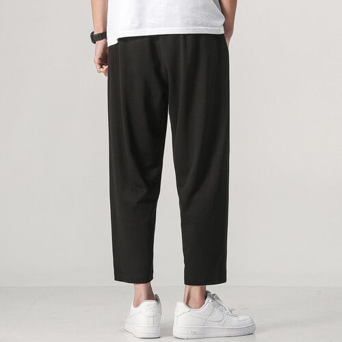Straight Cotton Cropped Pants for Men and Women Spring and A