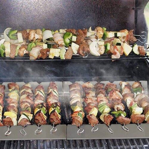 448B 2 Pack Kebab Rack for Kebab Skewers Stainless Steel