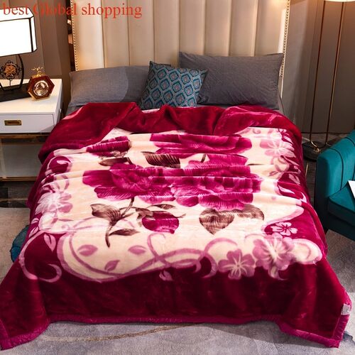 winter double layer thickened raschel blanket quilt跨境香港