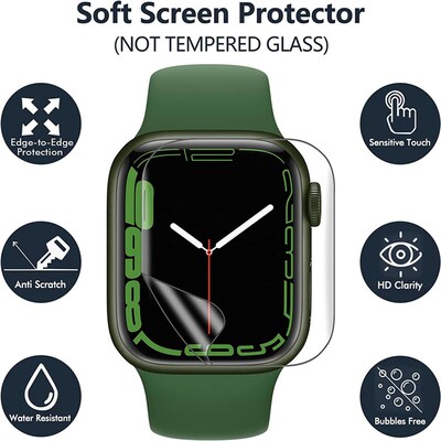 Soft Hydrogel Screen Protector Film For Apple Watch 7 6 SE