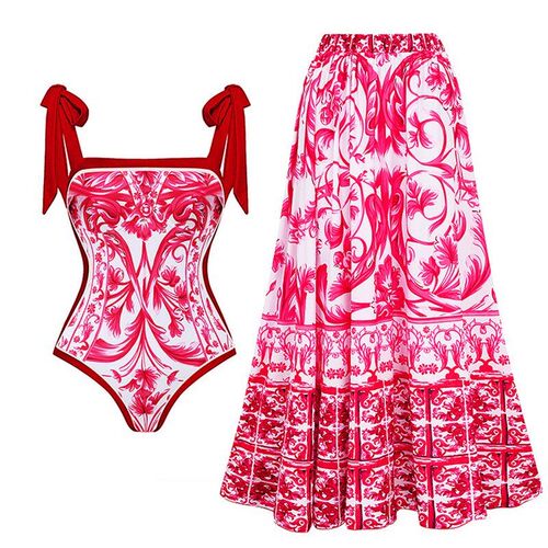 Twosided AB Version Swimwear for Women Conservative Resort S