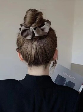 1pcs Women Silk Satin Scrunchies Ladies Girls Elastics Hair