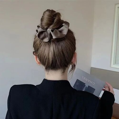 1pcs Women Silk Satin Scrunchies Ladies Girls Elastics Hair