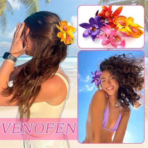1PC/4PCS Hawaiian artificail orchid hair clip summer beach h