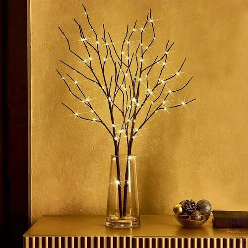 1pc 74cm/29.13in 50LED Brown Artificial Branches Lights,Indo