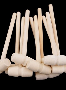 10 Pieces Mini Wooden Hammer  Toy Pounder Replacet Wood Mall
