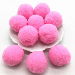 30mm Plush Fur Craft Pompones DIY Pompoms Pom Wed Poms Soft