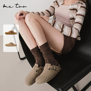 hello metoo女士勃肯鞋软底牛皮博肯鞋metoo女鞋