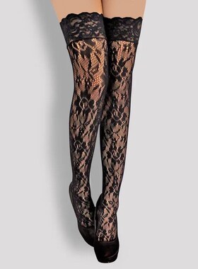 Thigh High Stockings Jacquard Tights Lingerie Fishnet Stocki