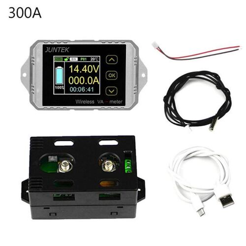 DC 120V 50A 100A 200A 300A Wireless Ammeter Voltage coulmete