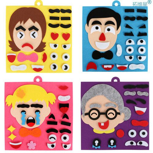 30CM*30CM Creative Facial Expression Educational Toys Craft