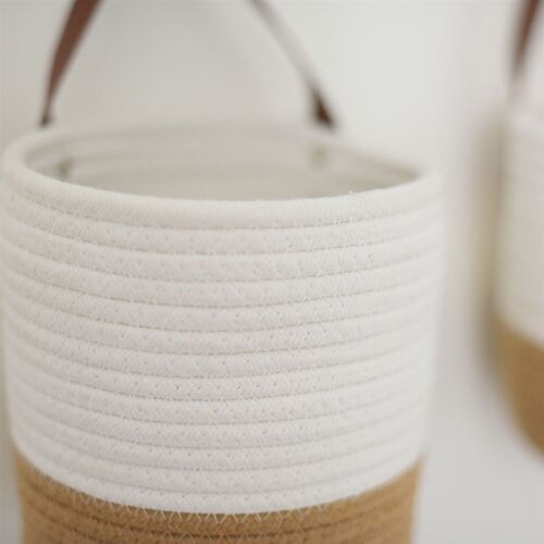 Nordic woven basket cotton woven wall hanging basket storage