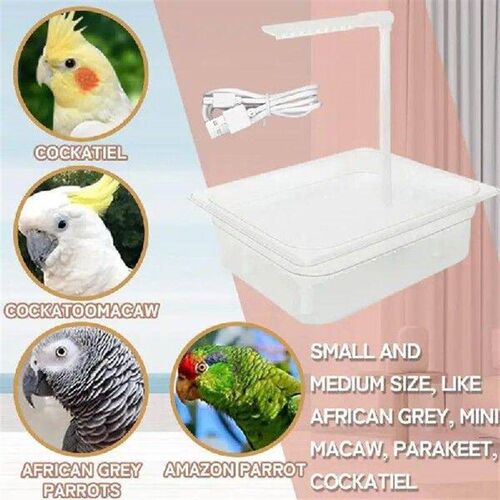 Bird Shower Box Small Parrot Tub Bowl Multipurpose Small