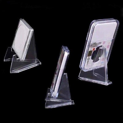 10PCS Acrylic Display Holder Transparent Triangle