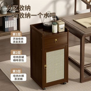 家用高级感客厅茶几可移动小户型小茶台非实木小型茶桌侧边茶水柜