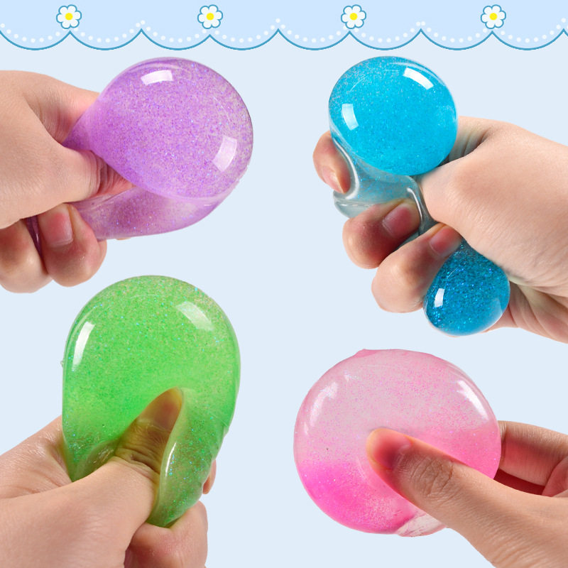 Squishy Crystal quicksand water bun Fidget Toys squeeze包子 - 实物图