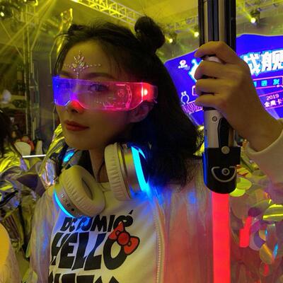 Colorful EL Luminous Glasses Led Light Up Visor Eyeglasses f