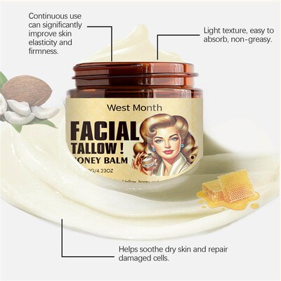 WEST MONTH Beef Tallow and Honey Moisturizing Cream - Hydrat
