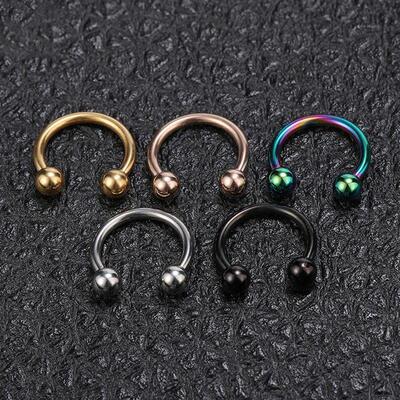 1pc 316L Stainless Steel Lip Rings Studs Labret Piercing